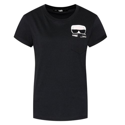 Áo Phông Karl Lagerfeld T-shirt Ikonik Karl 210W1720 Black Regular Fit Màu Đen Size M