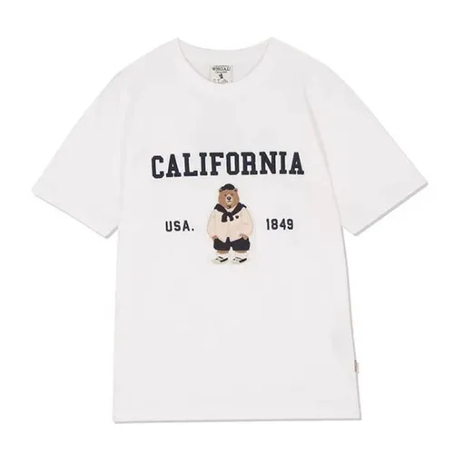 Áo Phông WHOAU California Steve Patch T-shirt Màu Trắng Size S - Thời trang - Vua Hàng Hiệu
