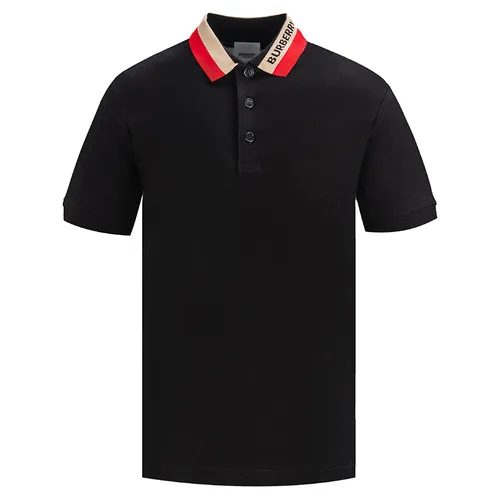 Áo Polo Burberry Contrast-Collar Pique 8039265 Màu Đen