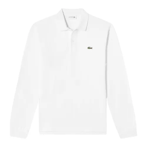 Áo Polo Dài Tay Lacoste French Regular Fit Long Sleeve Polo Shirt PH732E-19C 001 Màu Trắng Size M