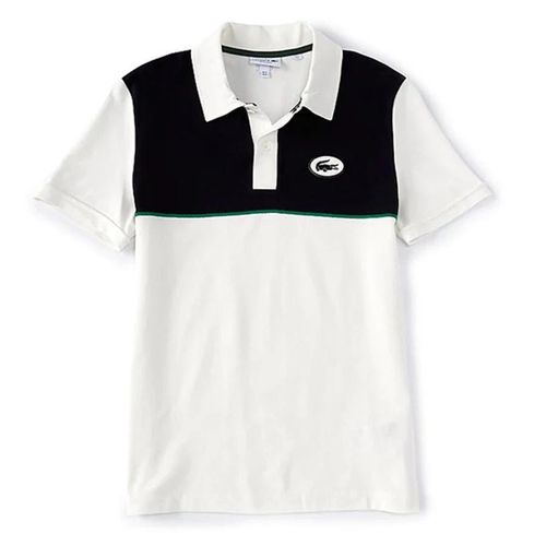 Áo Polo Lacoste Heritage Slim Fit Stretch Cotton Pique Shirt PH9767-GA3 Màu Trắng Đen Size M