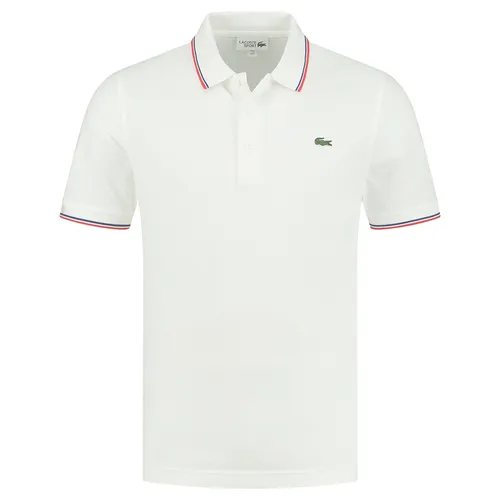 Áo Polo Lacoste Men's Ribbed White/Corrida-Cosmic YH7900 00 SM8 Màu Trắng Size L