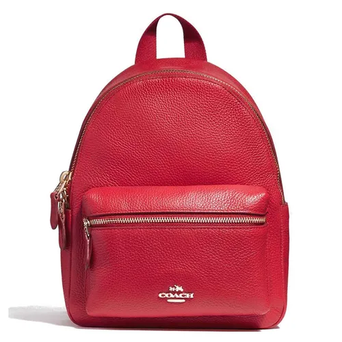 Coach - Balo Coach Mini Charlie Backpack In Pebble Leather Light Gold / True Red F38263 Màu Đỏ - Vua Hàng Hiệu