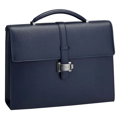 Cặp Montblanc 4810 Westside Single Gusset Briefcase 118629 Màu Xanh Navy