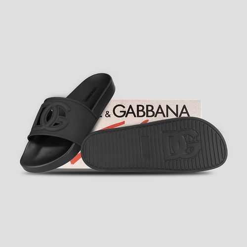 Dép Dolce & Gabbana Logoed Slides CW2079 AO666 8B956 Màu Đen-1
