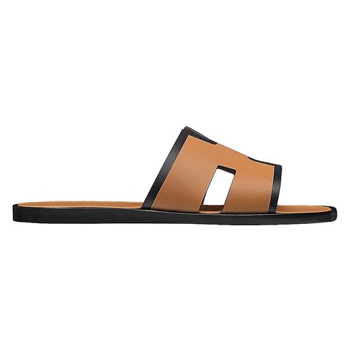 Dép Hermès Izmir Calfskin Leather Sandal Màu Nâu Size 41-3