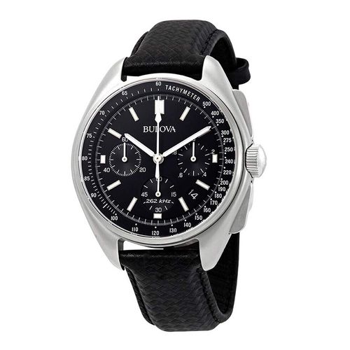Đồng Hồ Nam Bulova Moon Apollo Lunar Pilot Chronograph Black Dial Men's Watch 96B251 Màu Đen