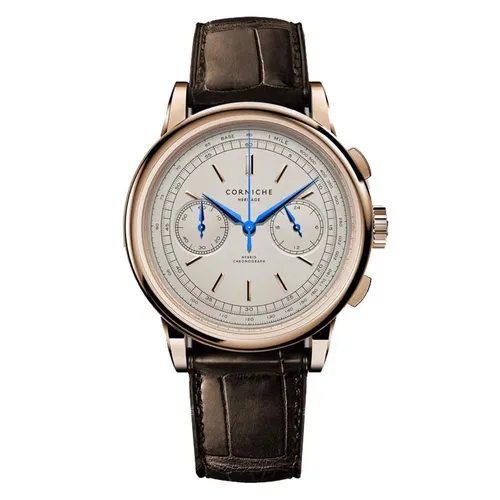 Đồng Hồ Nam Corniche Heritage Chronograph Rose Gold With Cream Dial Màu Nâu