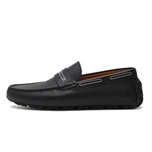 Giày Lười Nam Pedro Mũi Tròn Quai Ngang PMI – 65110277 Màu Đen Size 43