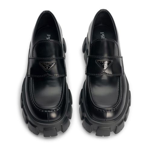 Giày Lười Prada Loafers Đế Cao Màu Đen Size 36-3