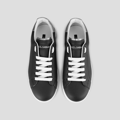 Giày Sneakers Dolce & Gabbana D&G Calfskin Nappa Portolino CS1760 AH527 8B979 Màu Đen-3