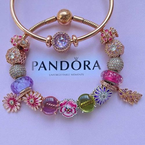 Hạt Vòng Charm Pandora Faceted Pink Murano Glass 781650 Màu Hồng-2