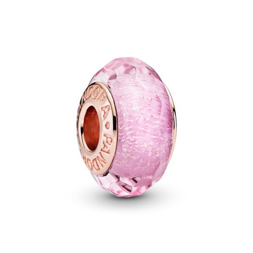 Hạt Vòng Charm Pandora Faceted Pink Murano Glass 781650 Màu Hồng
