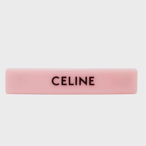 Kẹp Tóc Celine Monochroms Hair Clip In Acetate And Steel Light Rose/Black Màu Hồng-1
