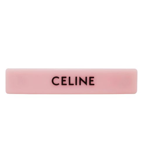 Kẹp Tóc Celine Monochroms Hair Clip In Acetate And Steel Light Rose/Black Màu Hồng-2