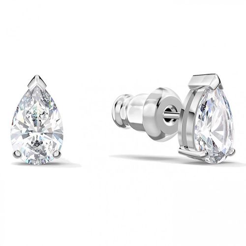 Khuyên Tai Swarovski Attract Pear Stud Earrings 5563121 White Rhodium Plated Màu Bạc-1