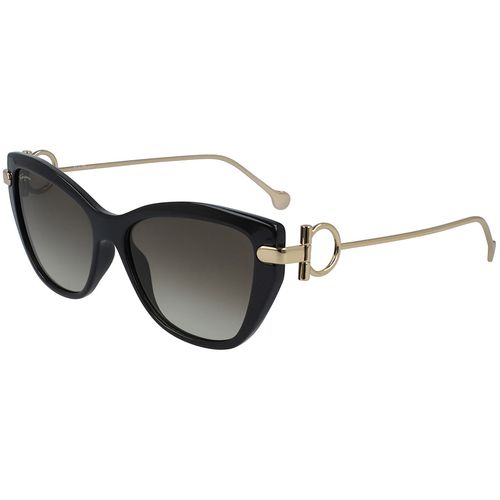 Kính Mát Salvatore Ferragamo Black Cat Eye Ladies Sunglasses SF928S 001 55 Màu Đen-1