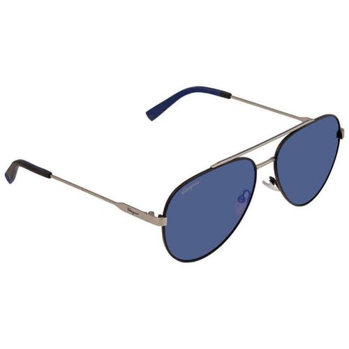 Kính Mát Salvatore Ferragamo Blue Aviator Men Sunglasses SF204S 001 59 Màu Xanh-3