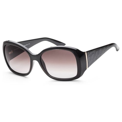 Kính Mát Salvatore Ferragamo Women Fashion 58mm Shiny Black Sunglasses SF722S-5817001 Màu Đen-2