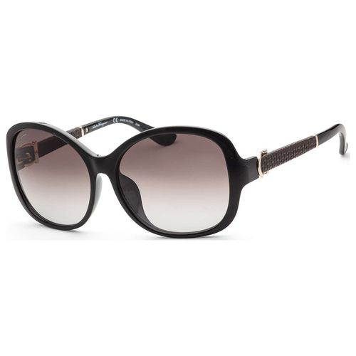 Kính Mát Salvatore Ferragamo Women Fashion 59mm Black Sunglasses SF744SLA-001 Màu Đen-1