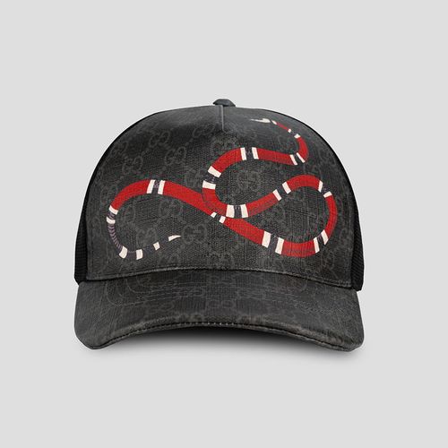 Mũ Gucci Kingsnake Print Hat 426887 4HB10 1060 Màu Đen-2