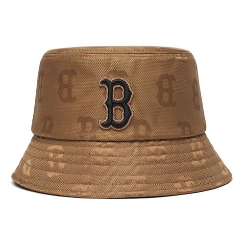Mũ MLB Bucket Monogram Nylon Jacquard Boston Red Sox 3AHTM021N-43BGD Màu Nâu