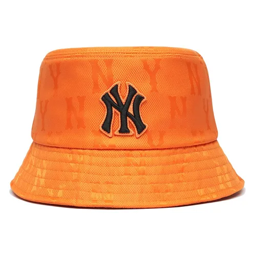 Mũ MLB Bucket Monogram Nylon Jacquard New York Yankees 3AHTM021N-50ORS Màu Cam