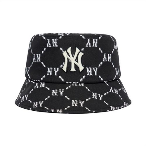 Mũ MLB Monogram Bucket Hat New York Yankees 3AHTM032N-50BKS Màu Đen Size 57