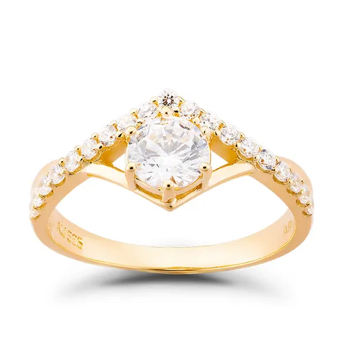 Trang sức Vàng 585, đá cucbic zirconia Việt Nam - Nhẫn Huy Thanh Jewelry NDINO 211 - 14K - Đá Cubic Zirconia Màu Vàng Gold - Vua Hàng Hiệu