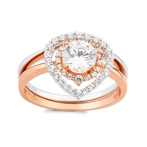 Trang sức - Nhẫn Huy Thanh Jewelry NDINO 223 - 14K - Đá Cubic Zirconia Màu Vàng Hồng/Bạc - Vua Hàng Hiệu