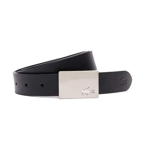 Thắt Lưng Lacoste Men's Reversible Leather Belt And 2 Buckles Gift Set RC4012J10110 Màu Đen Size 110