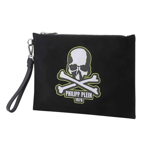 Túi Cầm Tay Philipp Plein Men's Black Skull Print Clutch Bag Màu Đen-4