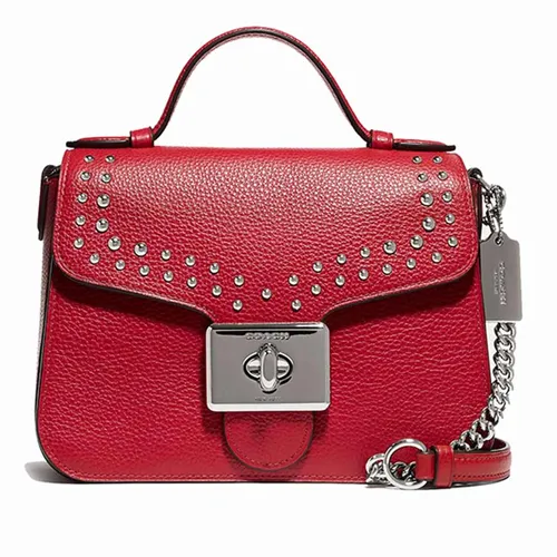 Túi Đeo Chéo Coach Cassidy Top Handle Crossbody With Rivets 76689 Màu Đỏ