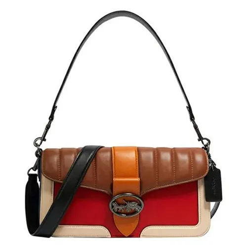 Túi Đeo Chéo Coach Georgie Shoulder Bag With Colorblock Linear Quilting C5568 Phối Màu
