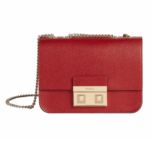 Túi Đeo Chéo Furla Bella Mini Leather Crossbody Bag Màu Đỏ