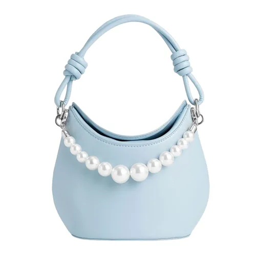 Túi Đeo Chéo Nữ Charles & Keith CNK Bead-Embellished Knotted Handle Bag 10270963 Màu Xanh Blue