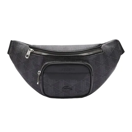 Túi Đeo Hông Lacoste Men's The Blend Monogram Canvas Fanny Pack NH3651LXH45 Màu Đen