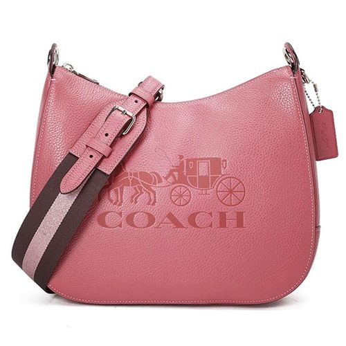 Túi Đeo Vai Coach Tas Wanita Leather Jes Hobo In Rouge Pink F72702 Màu Hồng