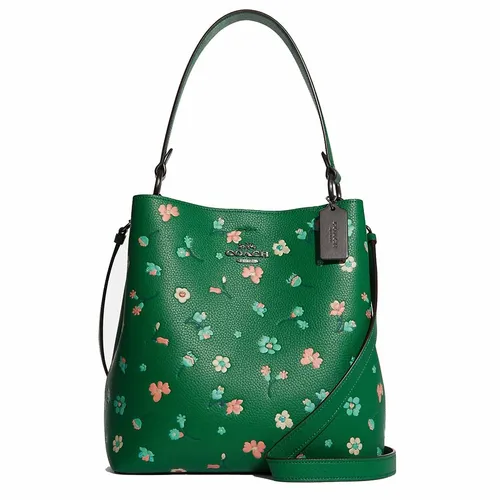 Túi Đeo Vai Coach Town Bucket Bag With Mystical Floral Print C8214 Màu Xanh Lá - Túi xách - Vua Hàng Hiệu