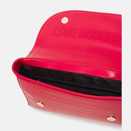 Túi Đeo Vai Love Moschino Croc Top Handle Foulard Shoulder Màu Đỏ-5
