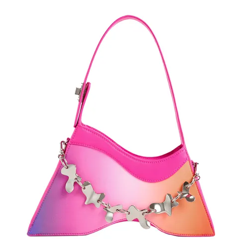 Túi Đeo Vai Nữ Charles & Keith CNK Verity Chain-Link Sculptural Bag Holographic 20671428 Màu Hồng