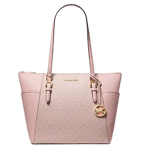 Túi Tote Michael Kors MK Charlotte Large Logo Tote Bag In Ballet 35T0GCFT3B Màu Hồng