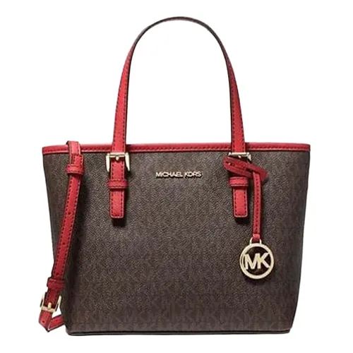 Túi Tote Michael Kors MK Jet Set Travel Flame 35T9GTVT0B Màu Nâu - Đỏ