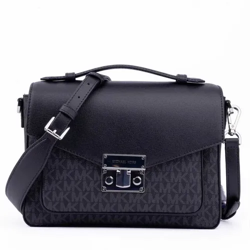 Túi Xách Michael Kors MK Rose Dark Sangria Signature Medium Top Handle Messenger 35S1GXOM2B Màu Đen