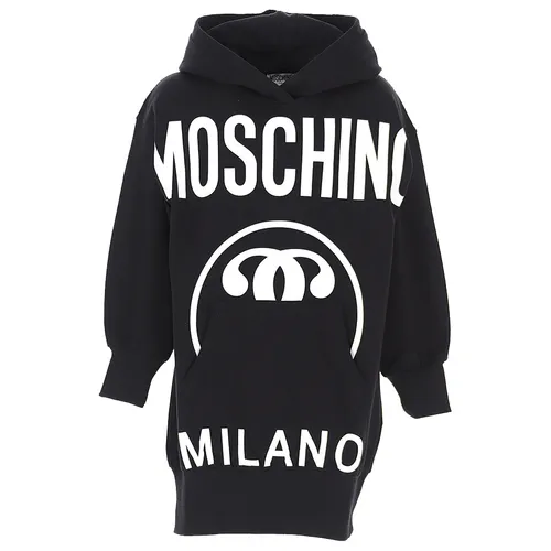 Váy Trẻ Em Moschino Kid Sweatshirt Dress With Logo HDV09R-LDA16 Màu Đen