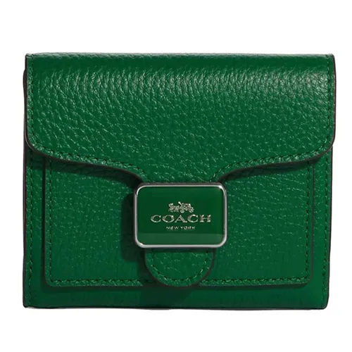 Coach - Ví Nữ Coach Leather Pepper Wallet in Green C7428 Màu Xanh Lá - Vua Hàng Hiệu