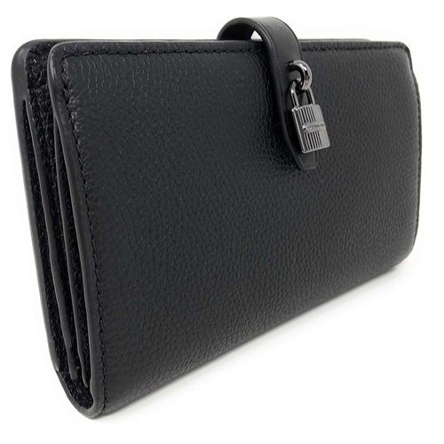 Ví Michael Kors MK Adele Slim Bifold Leather Wallet With Lock Detail Màu Đen-2