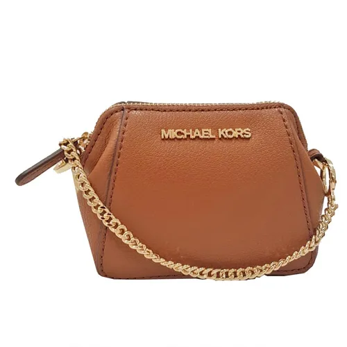 Ví Michael Kors MK Charlotte Small Pouch Key Fob Luggage Màu Nâu