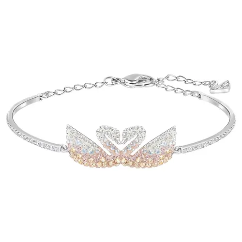 Vòng Đeo Tay Swarovski Iconic Swan Banglemulticolored, Rhodium Plated 5256264 Màu Bạc - Trang sức - Vua Hàng Hiệu