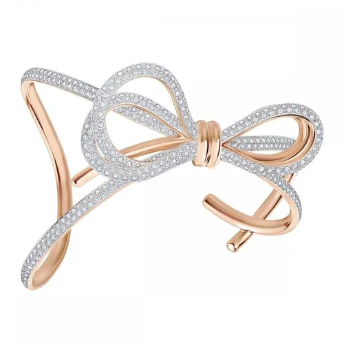 Vòng Đeo Tay Swarovski Lifelong Bow Cuff, White, Mixed Metal Finish 5447088 Màu Vàng Hồng Size S